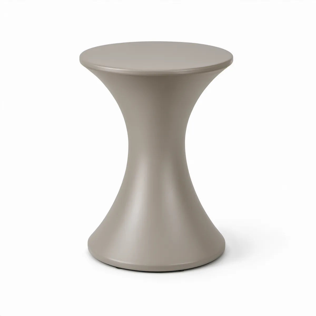 Runder Beistelltisch aus Polypropylen, Taupe, Ø 40 cm, Höhe 50 cm